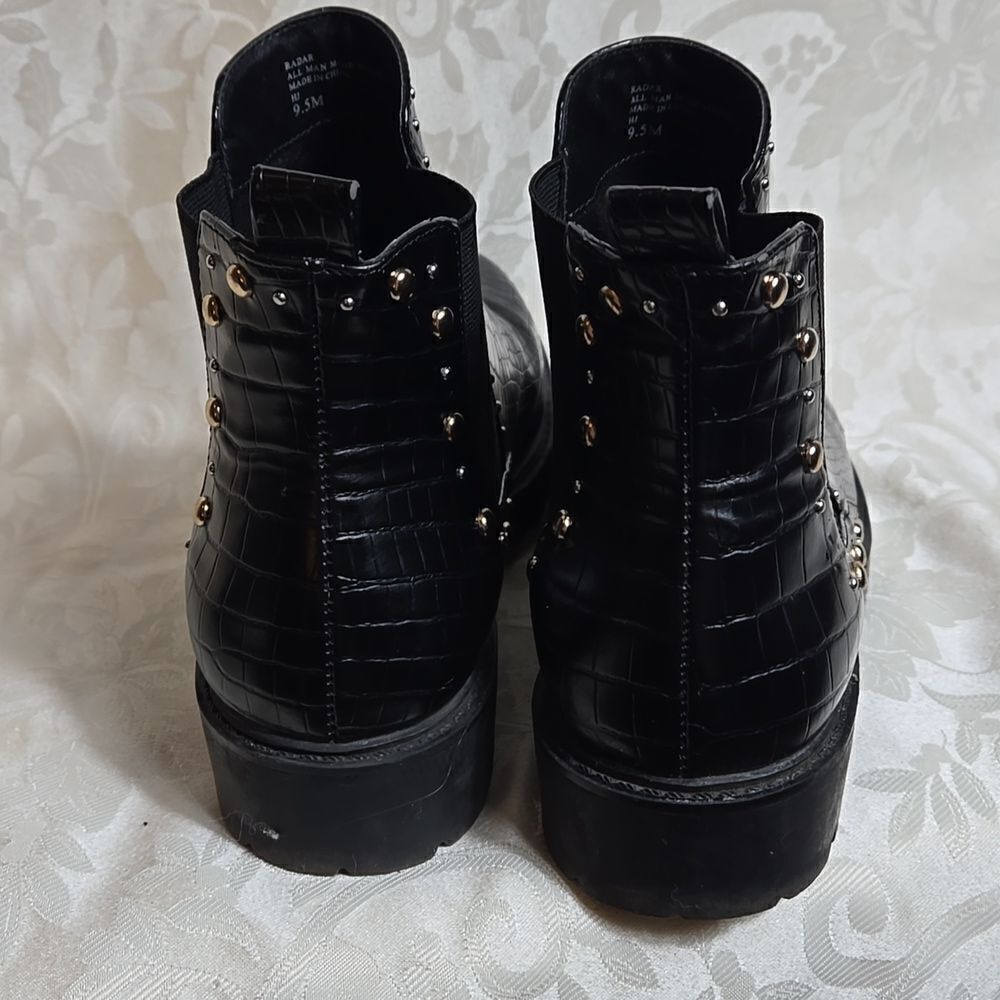 Charles by Charles David Faux Leather Reptile Studded Boots - Picture 6 of 8
